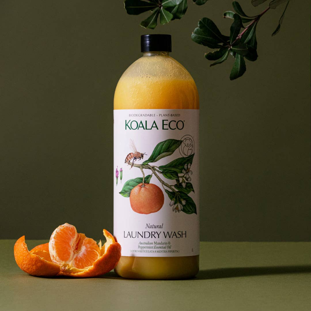 Natural Laundry Wash - Mandarin & Peppermint: 1L Refill
