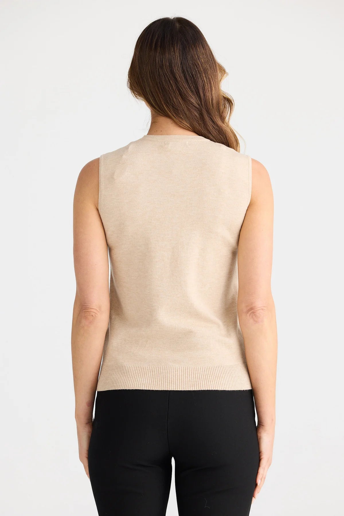 Breeze Sleeveless Knit Top - Natural