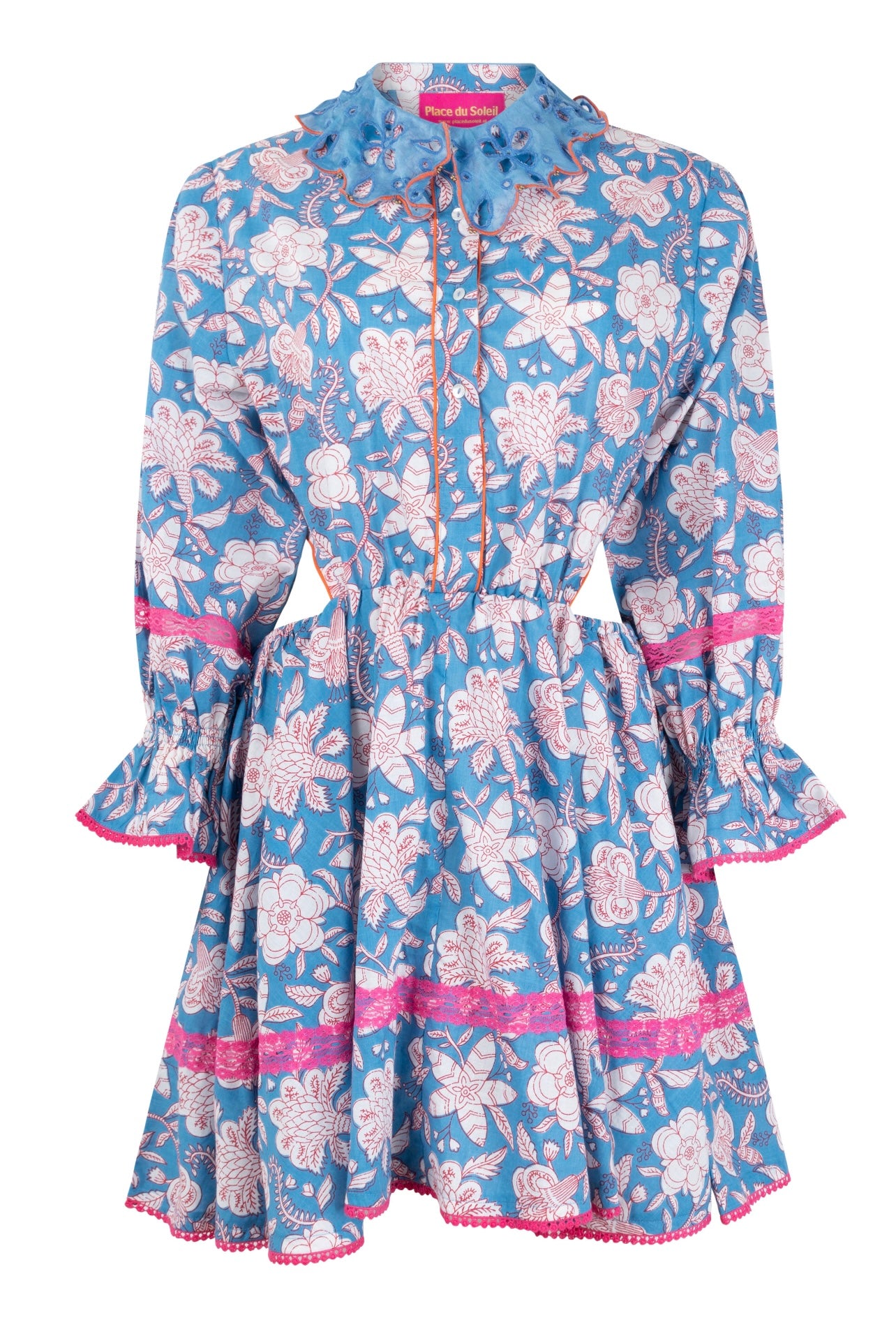 Place du Soleil - Short Blue Dress S24 325