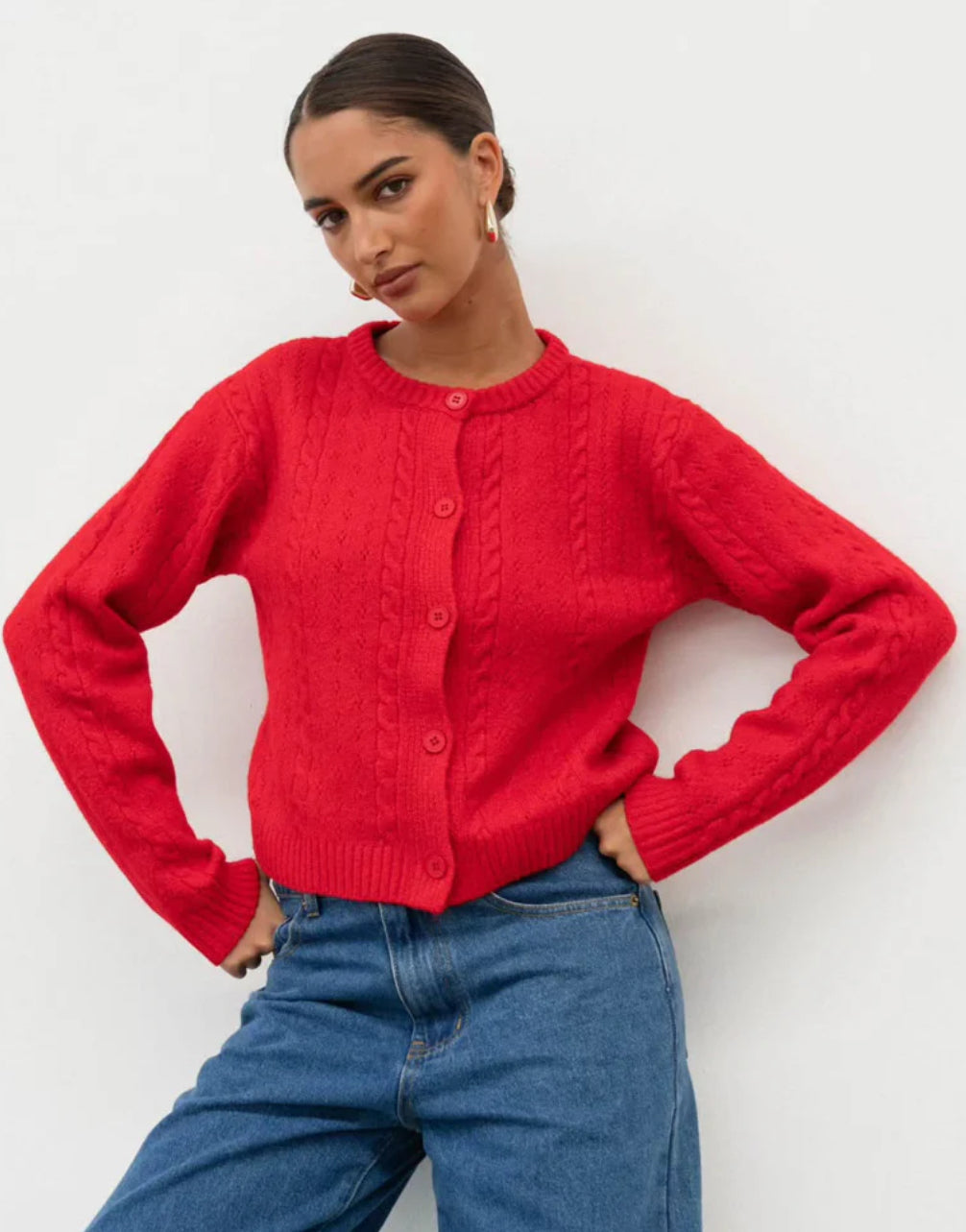 Zima Cardigan - Red