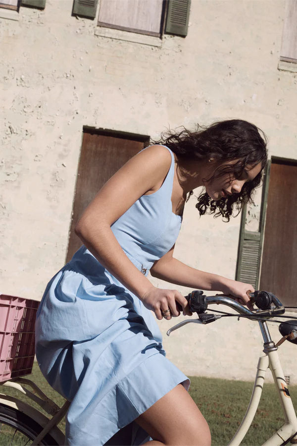 Luella Belted Midi Dress