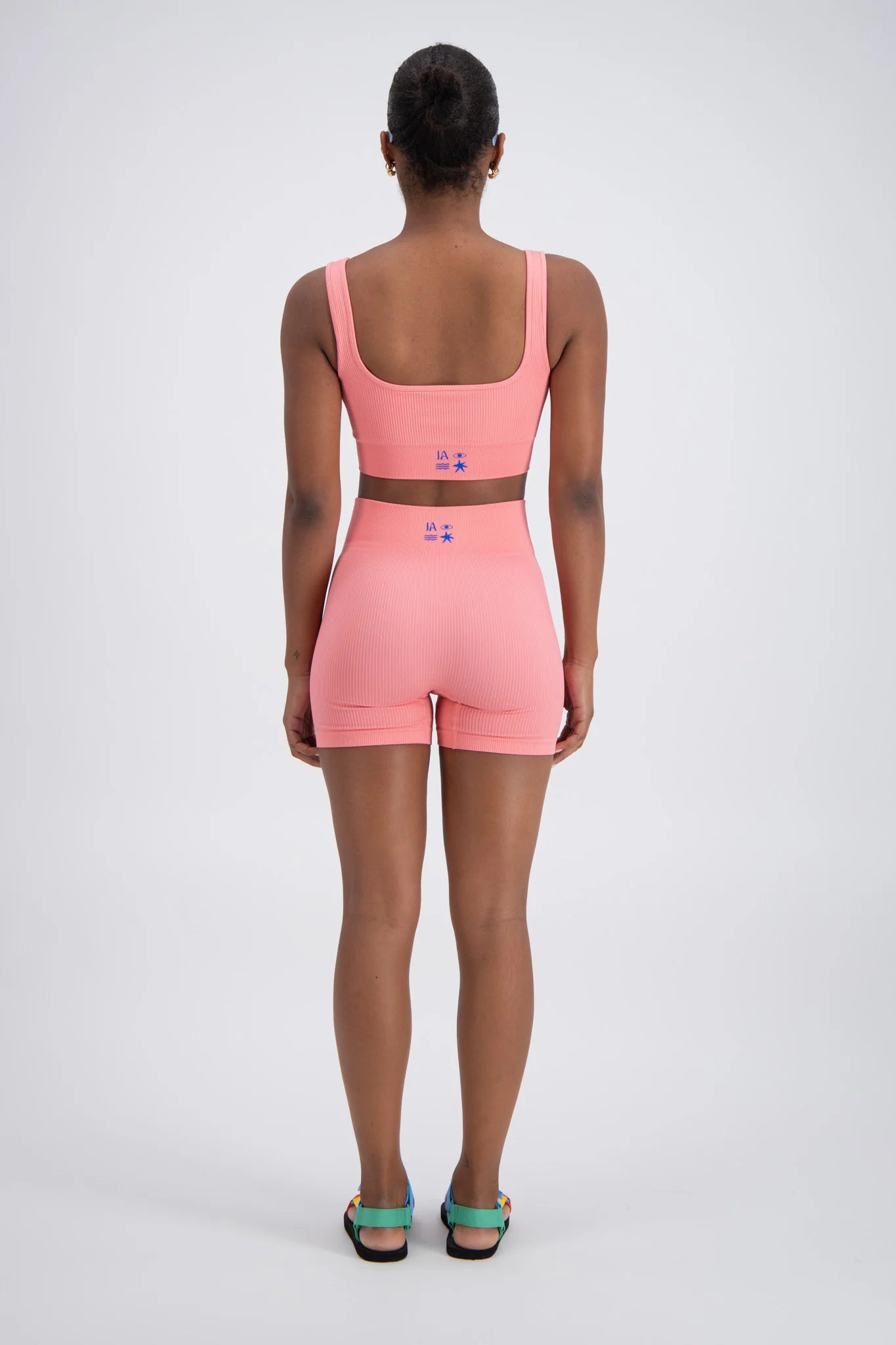 Palermo Seamless Rib Knit Shorts - Pink