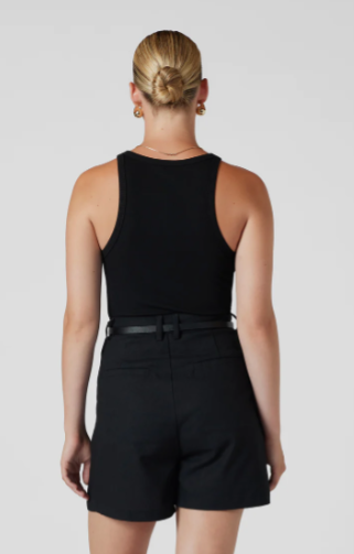 Rotate High Neck Rib Singlet