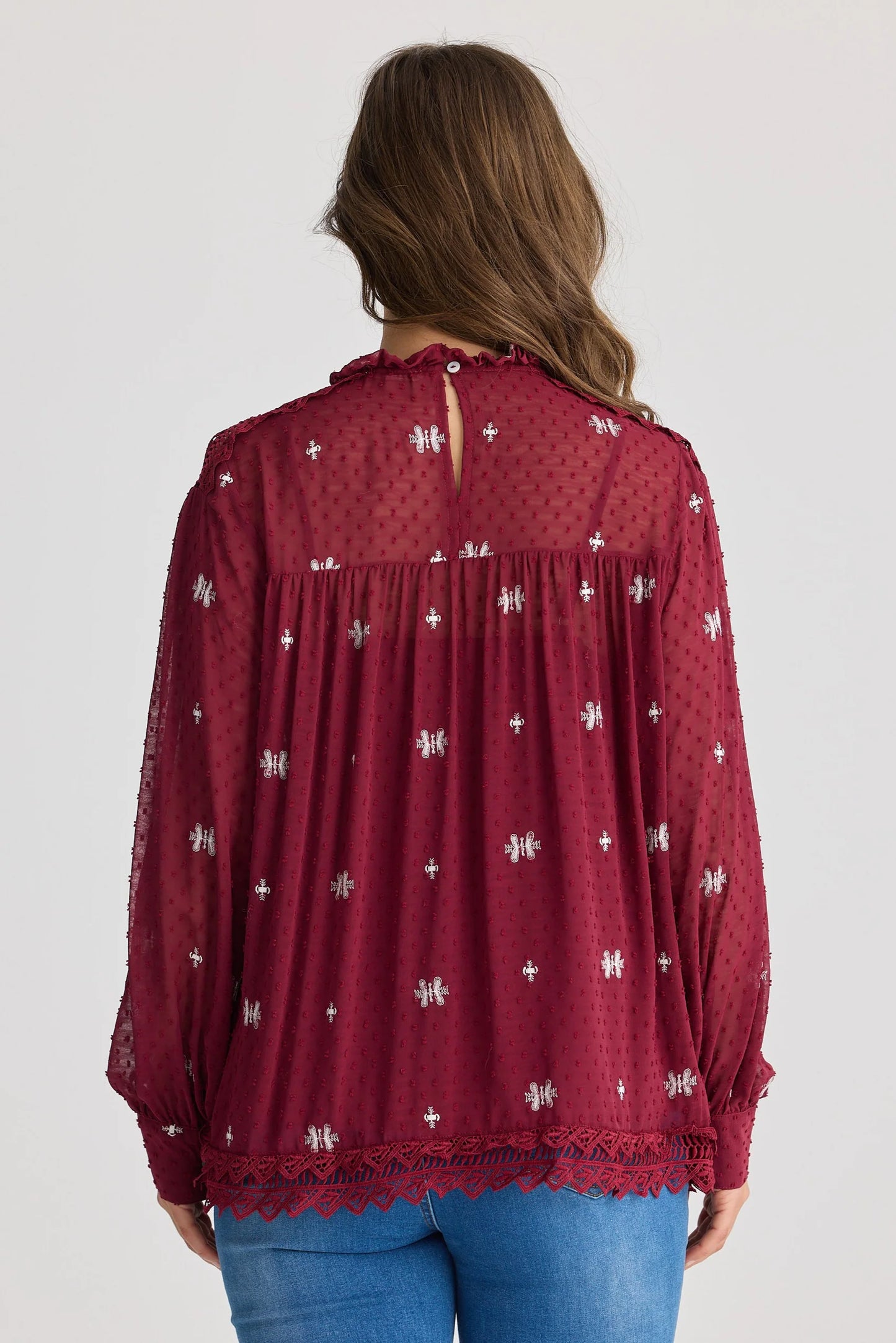 Ellidy Blouse - Red Wine