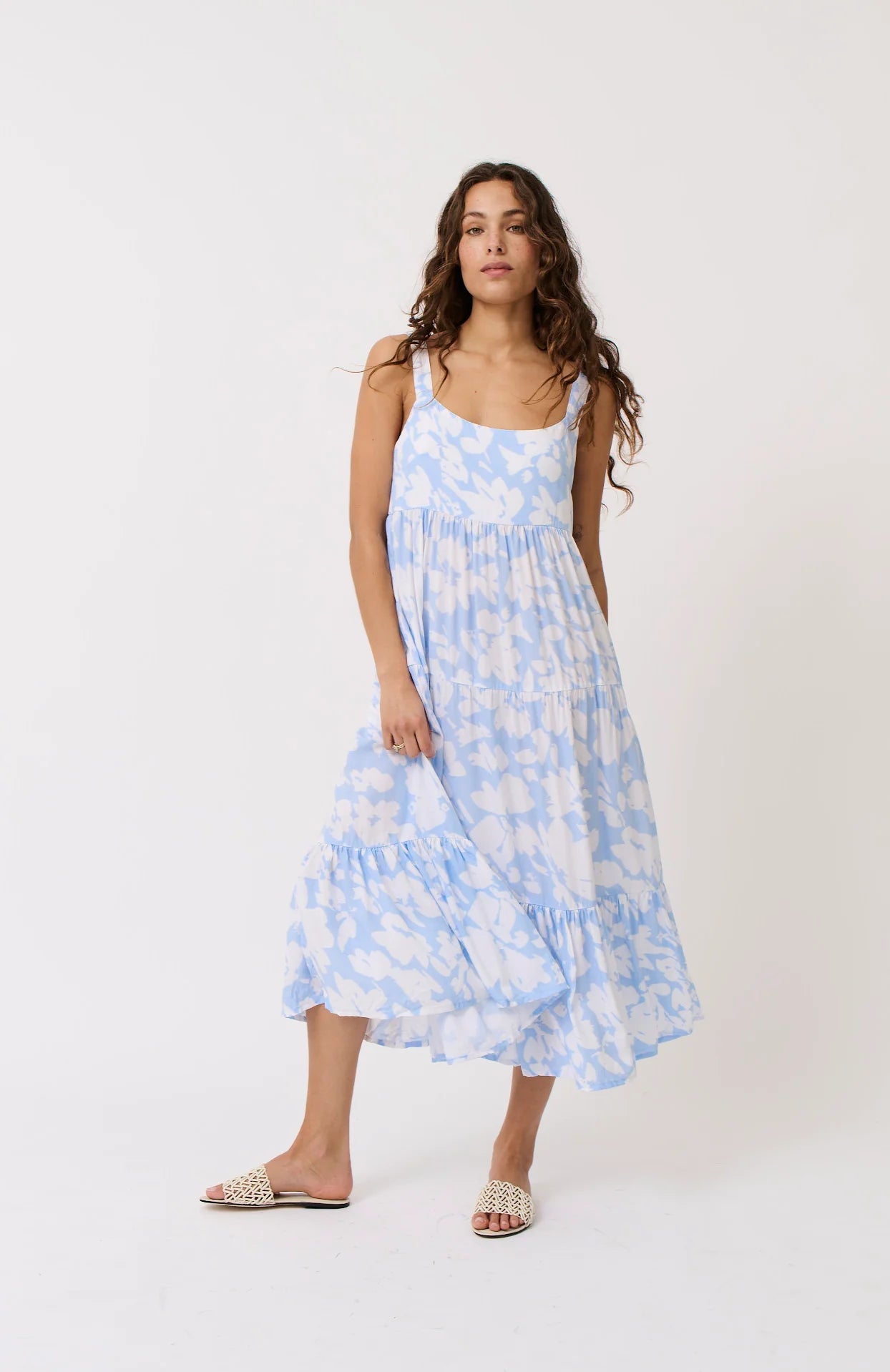 Aria Midi Dress - Floral Mist