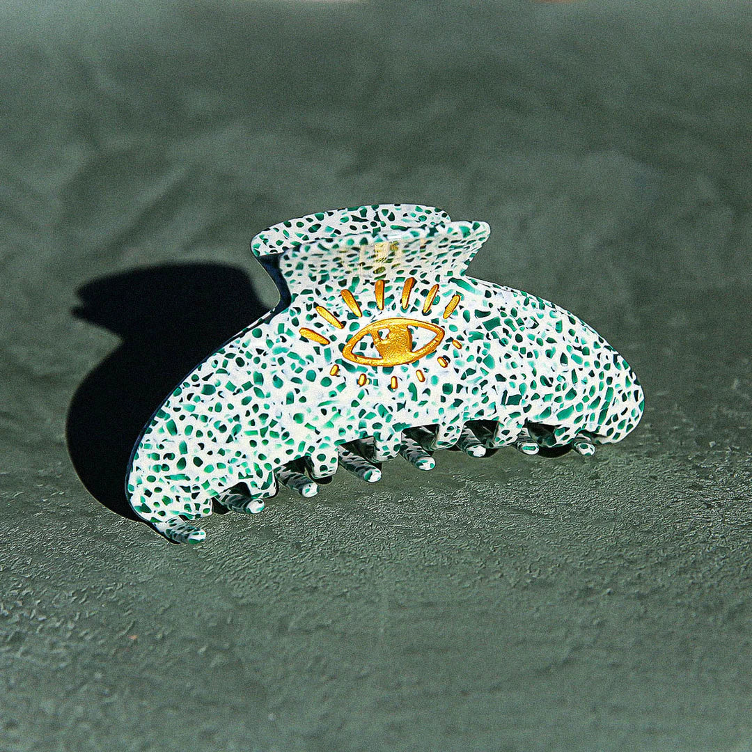 Hair Claw Speckle -Green