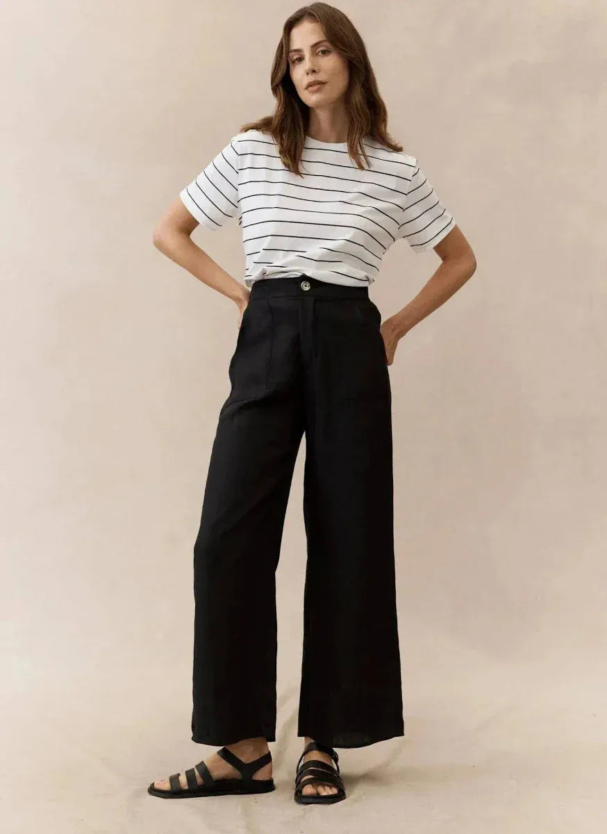 Jude Linen Pants - Black