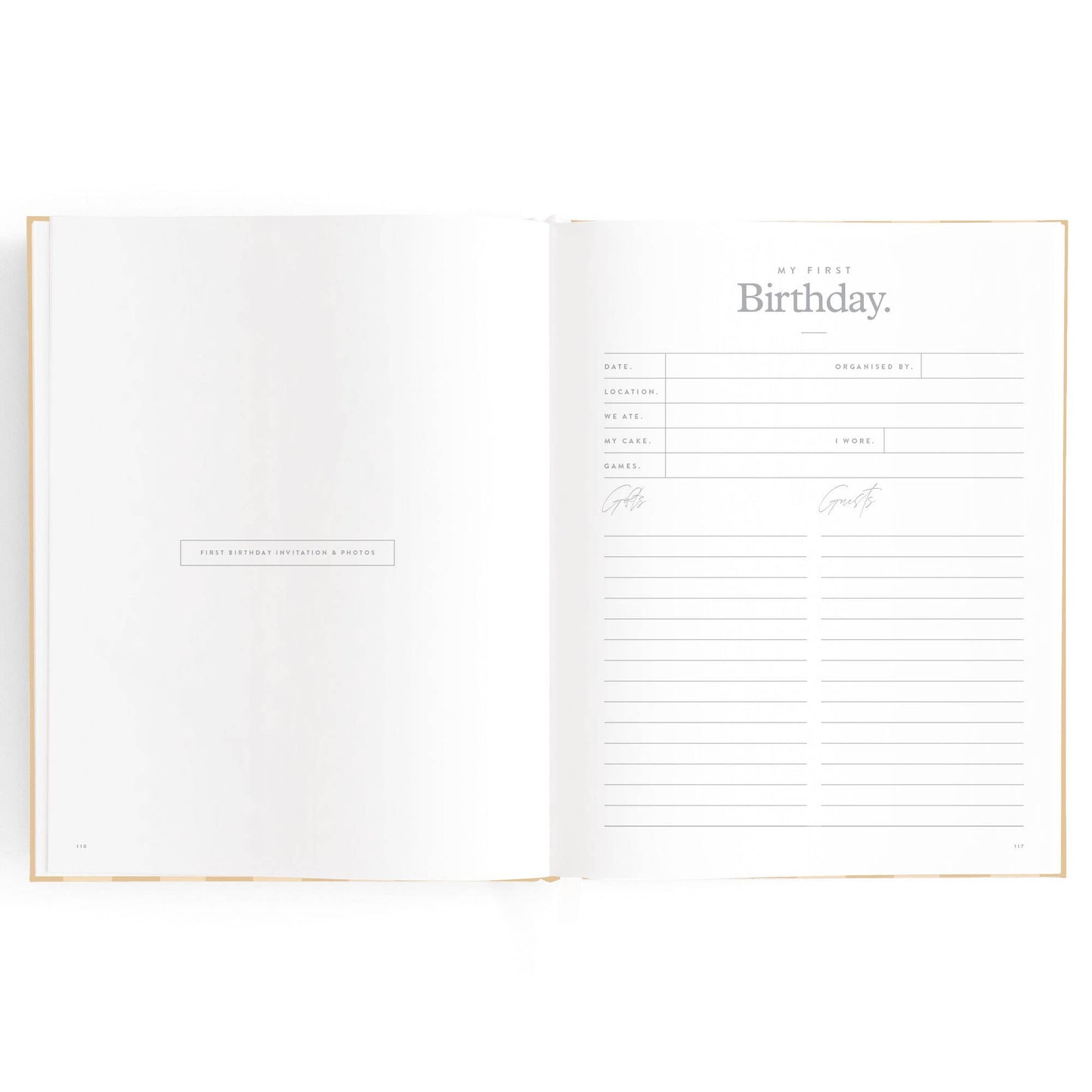 Baby Book Coffee Stripe