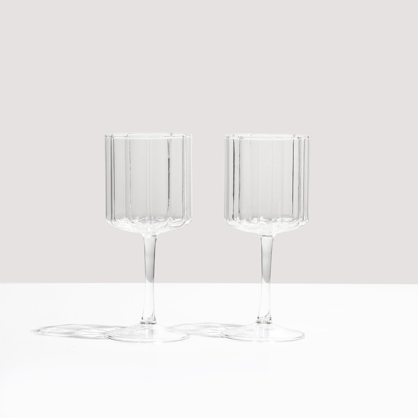 Wave Wine Glasses Clear - Set of 2