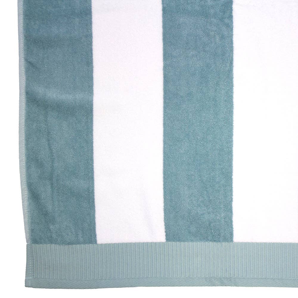 Classic Stripe Beach Towel: Moss
