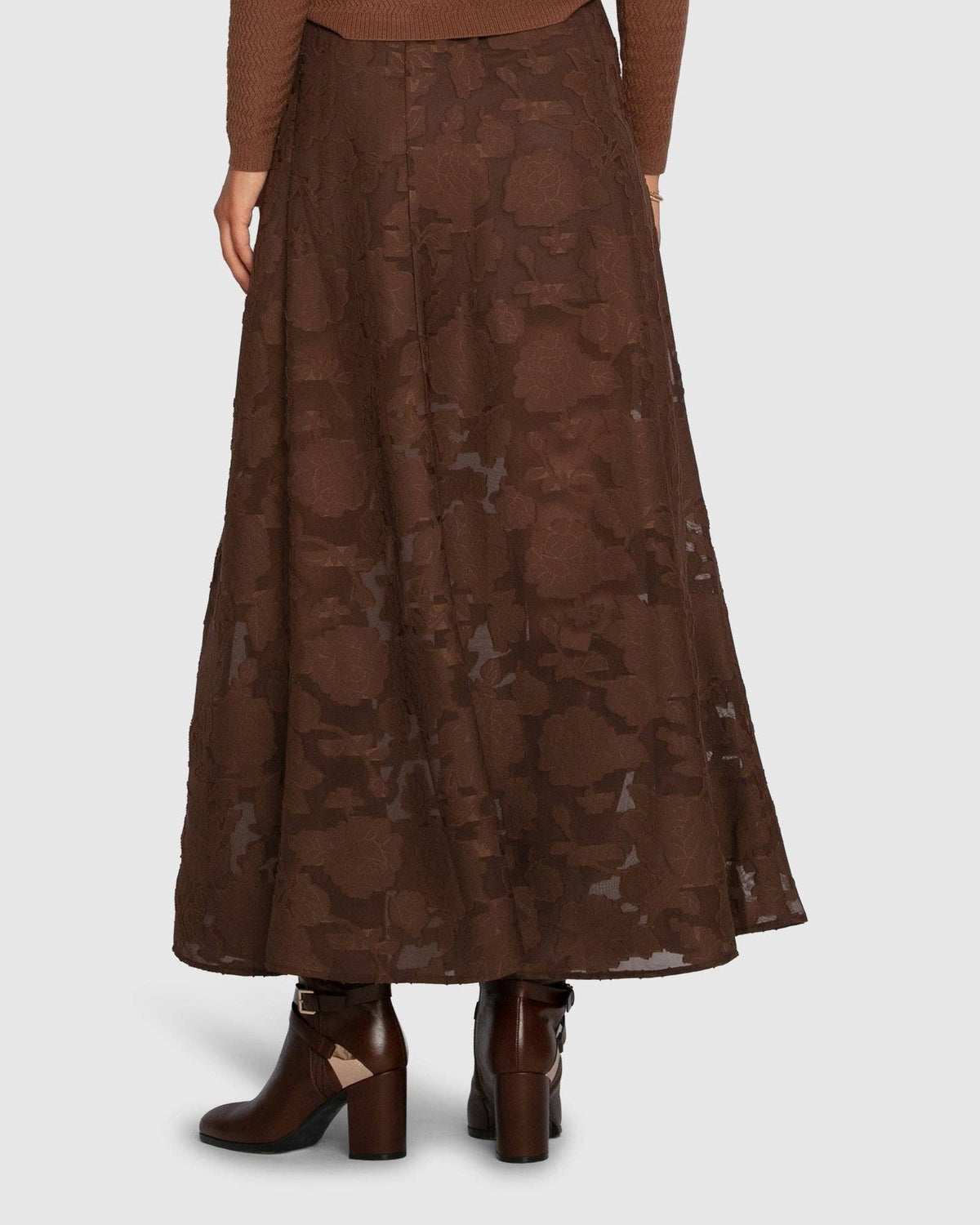 Play It Cool Coupe Maxi Skirt - Chocolate: XS