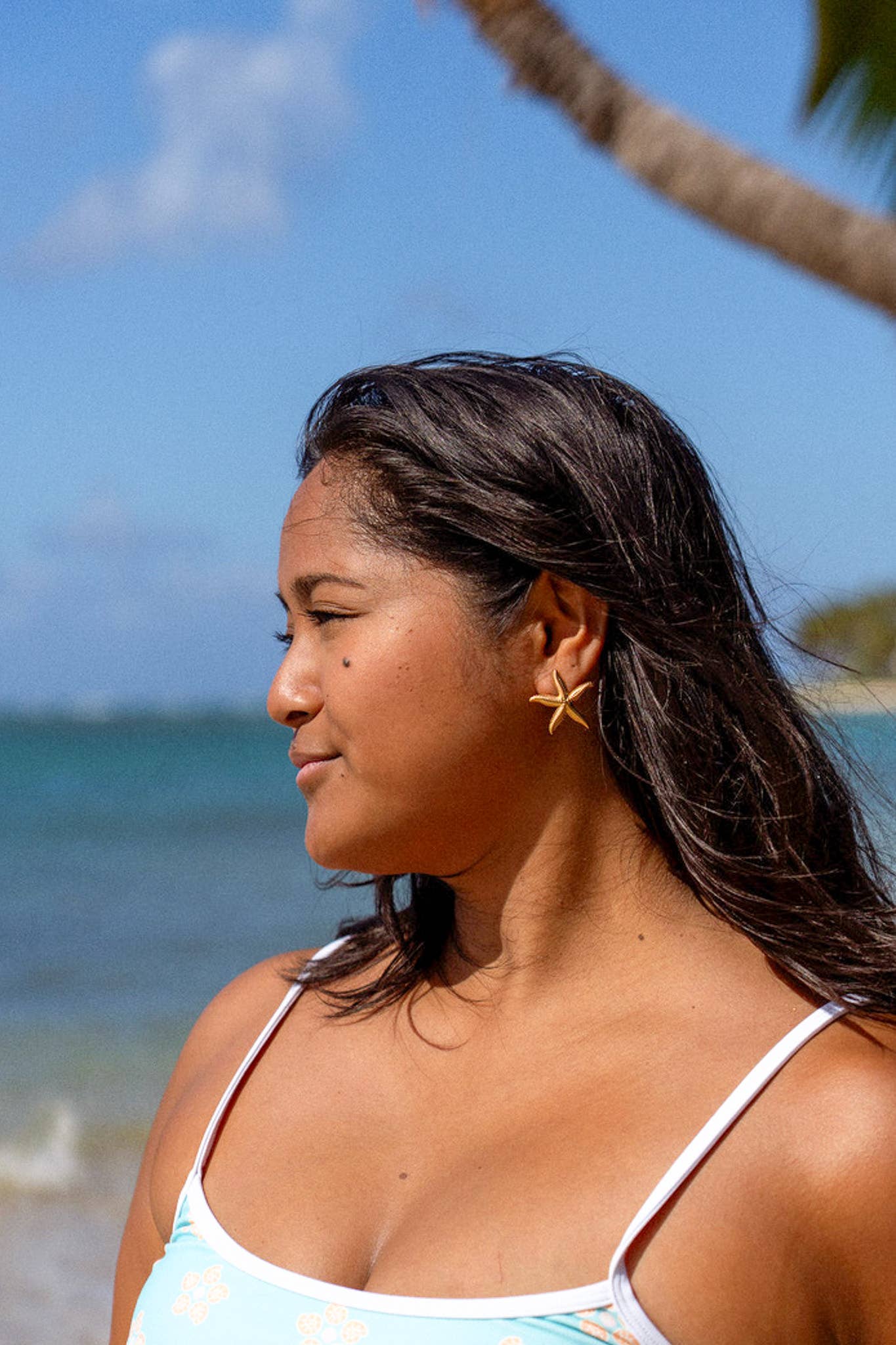 18K Gold Starfish Earrings