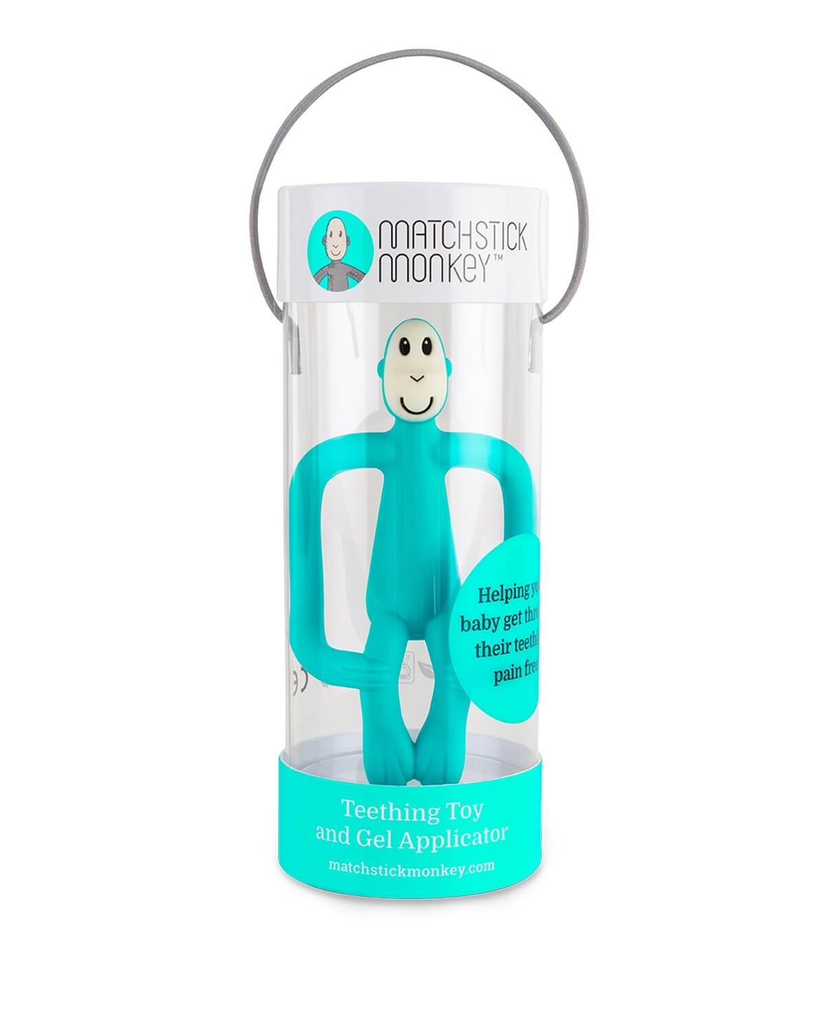 Teething Toy and Gel Applicator: Emerald Green