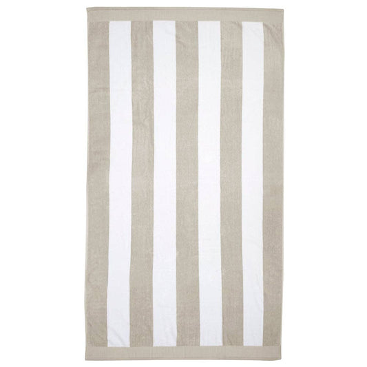 Classic Stripe Beach Towel - Pebble