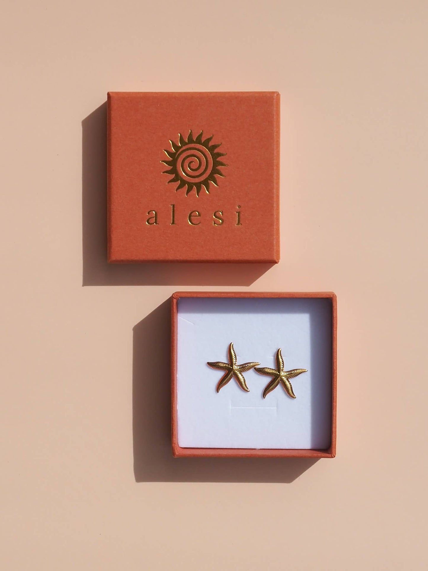18K Gold Starfish Earrings