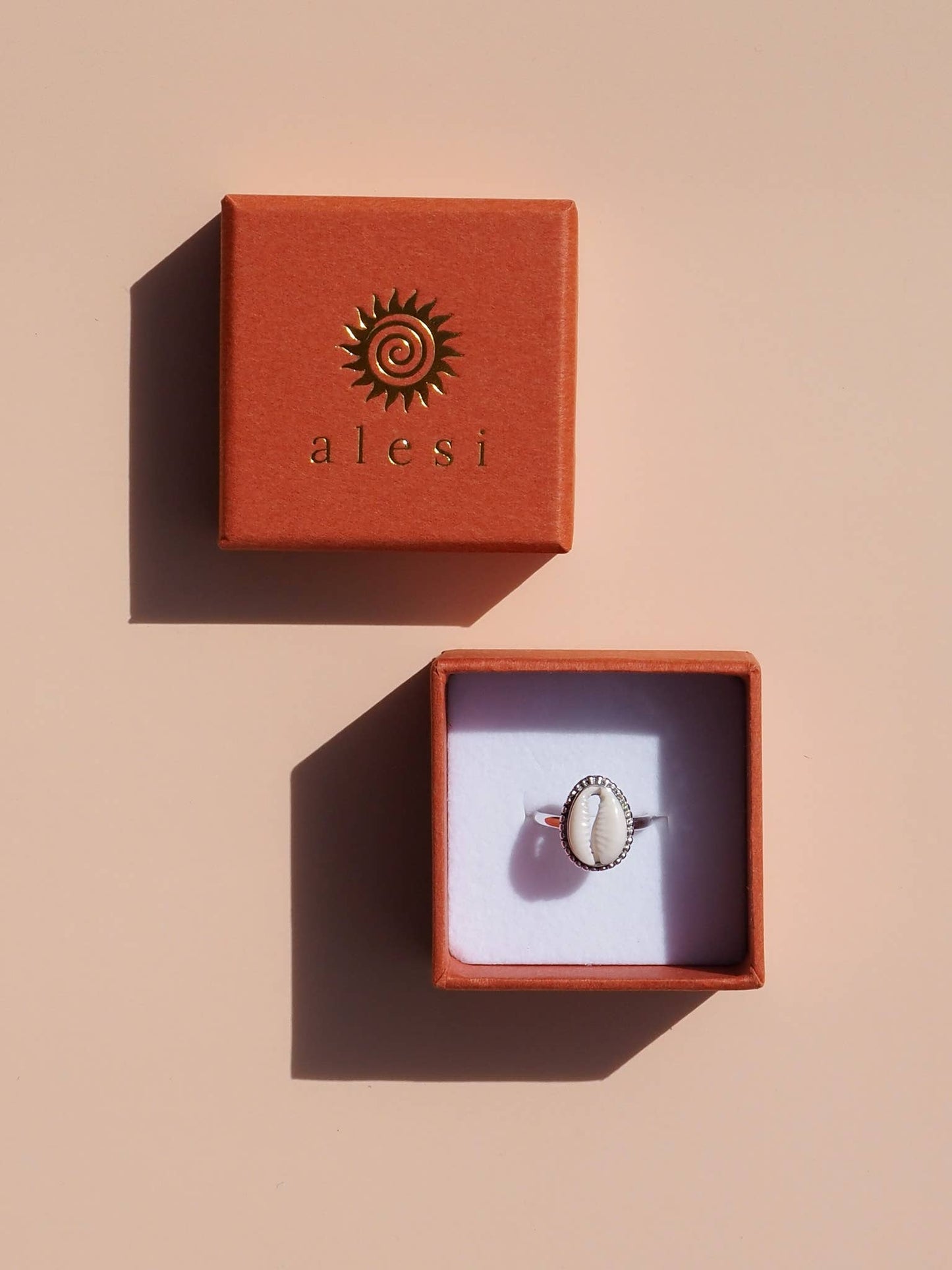 Cowrie Shell Ring Sterling Silver: US 7