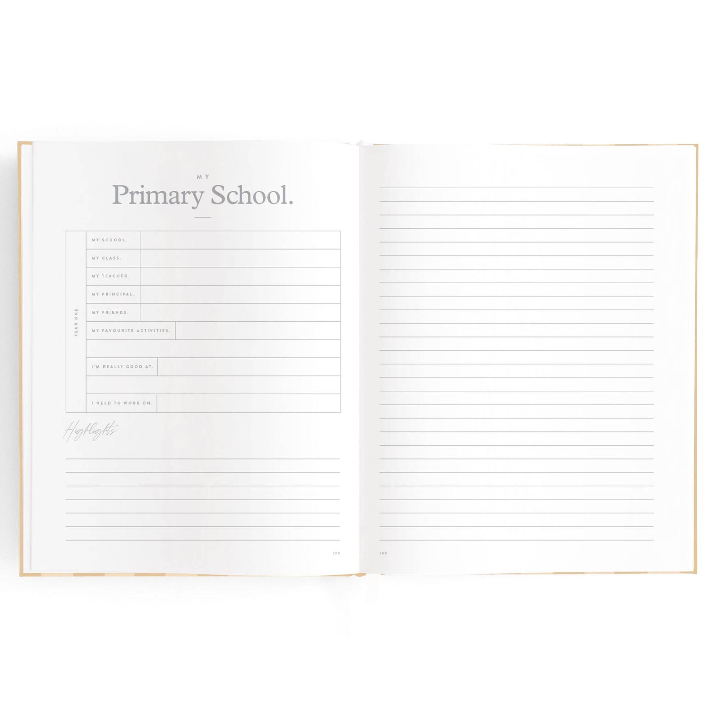 Baby Book Coffee Stripe