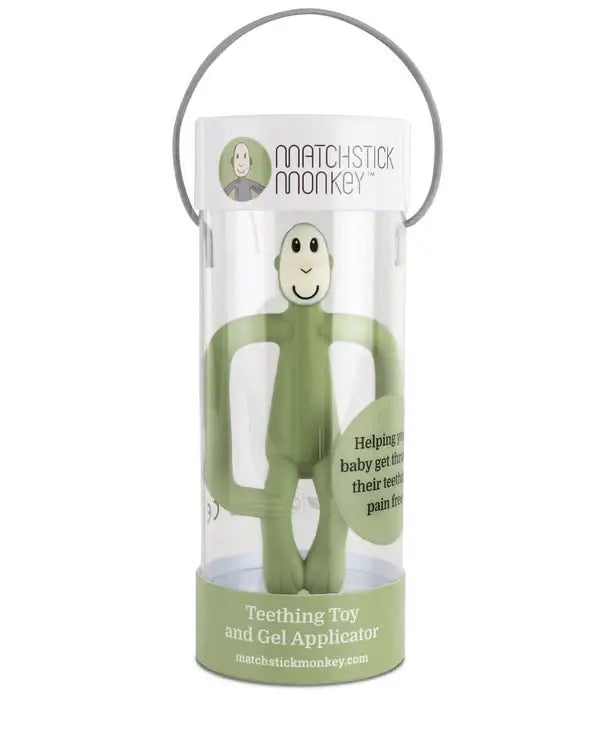 Teething Toy and Gel Applicator: Emerald Green