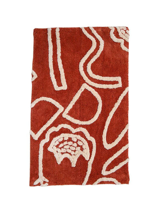Outline Floral Bath Mat