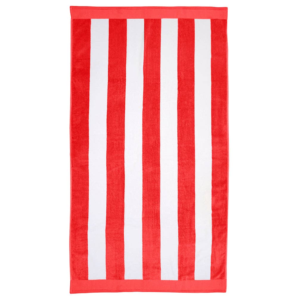 Classic Stripe Beach Towel: Moss