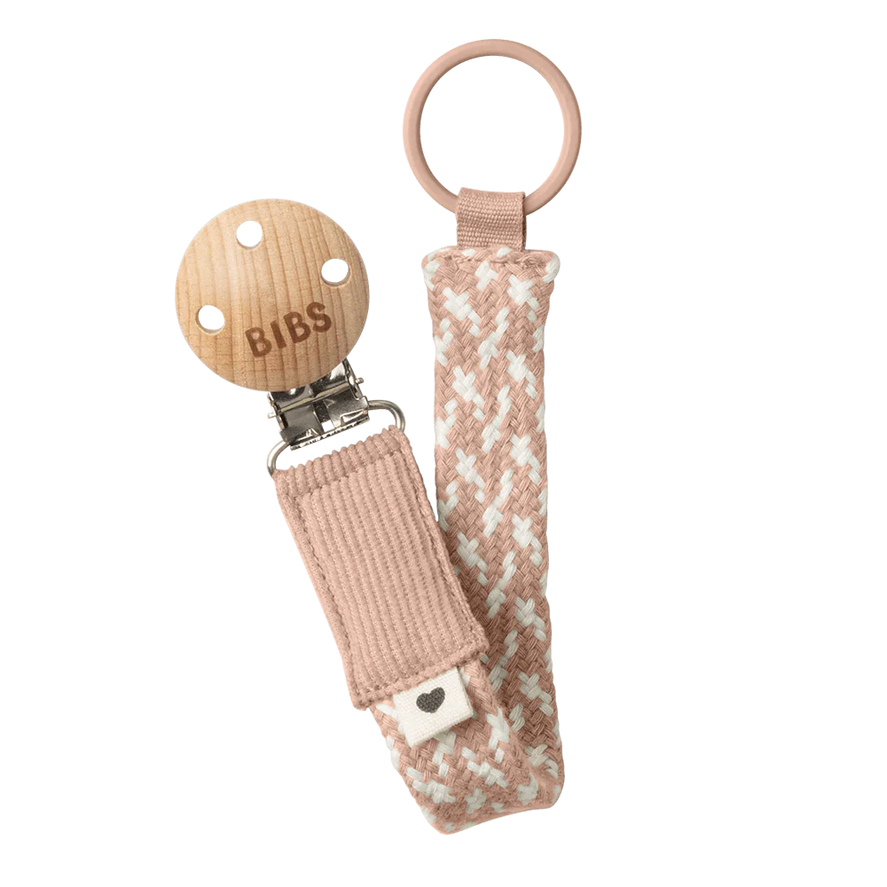 BIBS - Pacifier Clip - Blush/Ivory