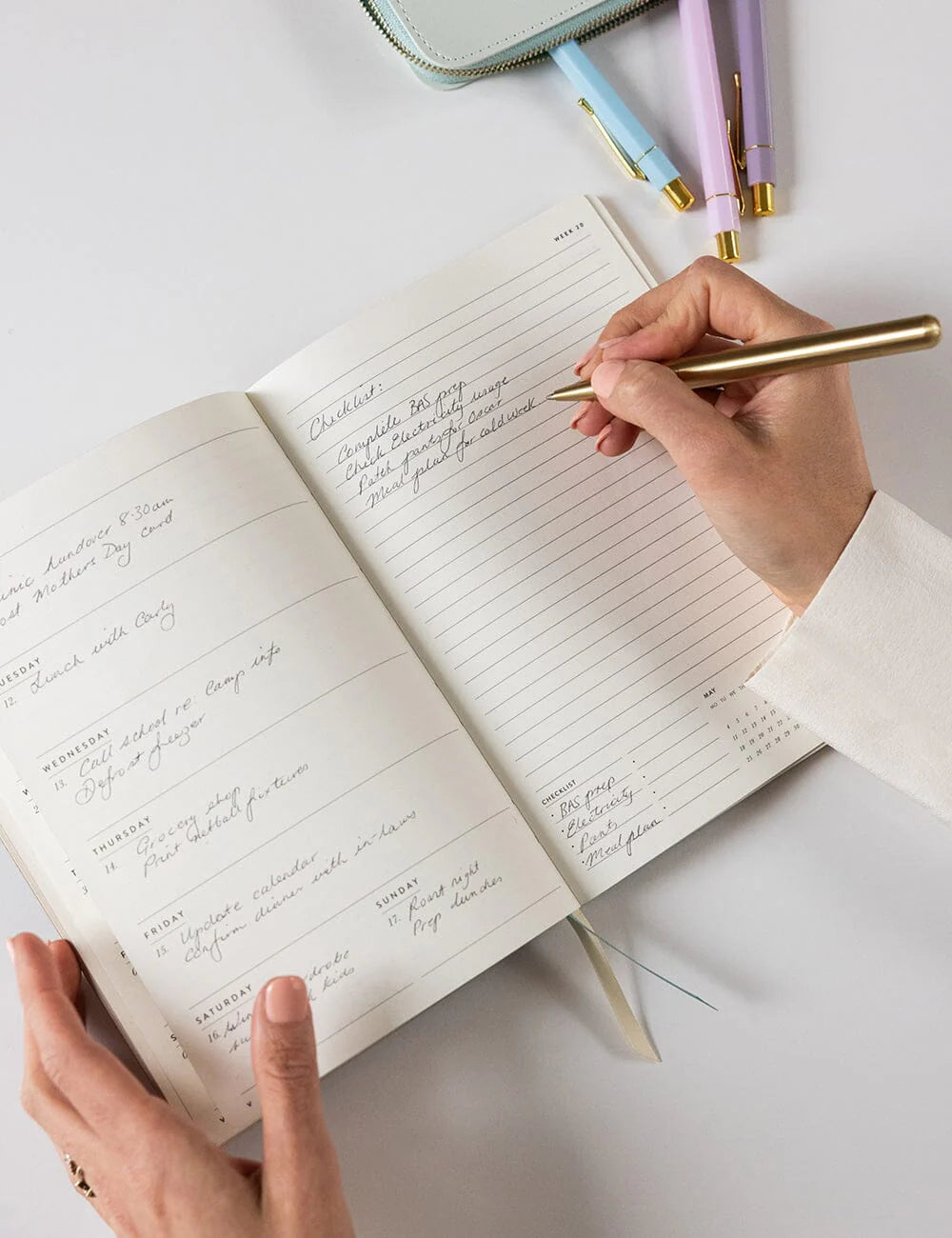 2026 Weekly Planner Notebook - Ivory Garden