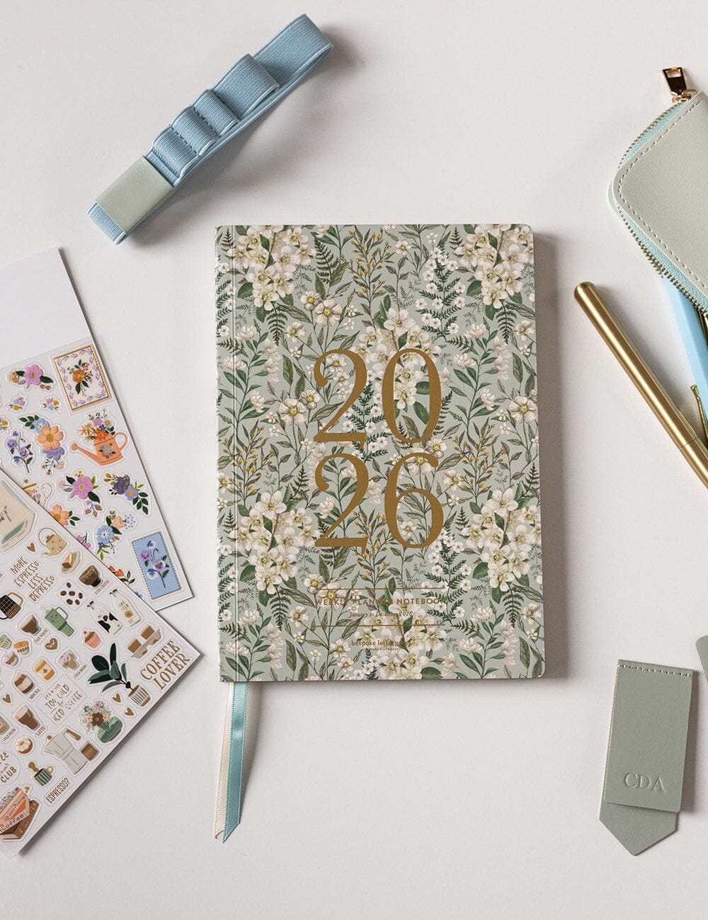 2026 Weekly Planner Notebook - Ivory Garden