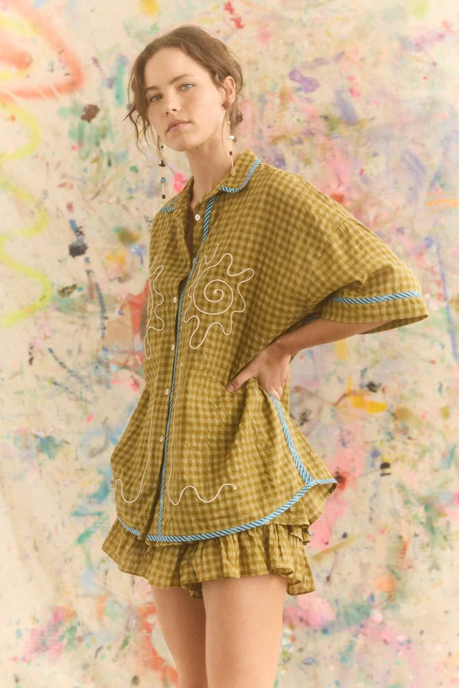 Hulia Check Token Shirt