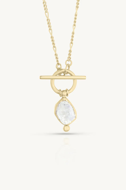 Herkimer Diamond Gold Necklace