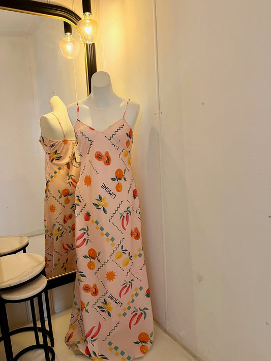 Peach Limone Maxi Dress