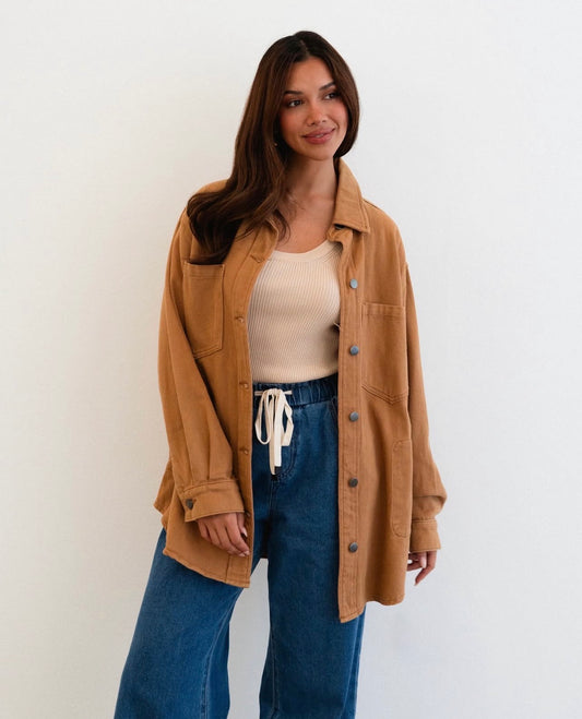 Denim Jacket - Camel