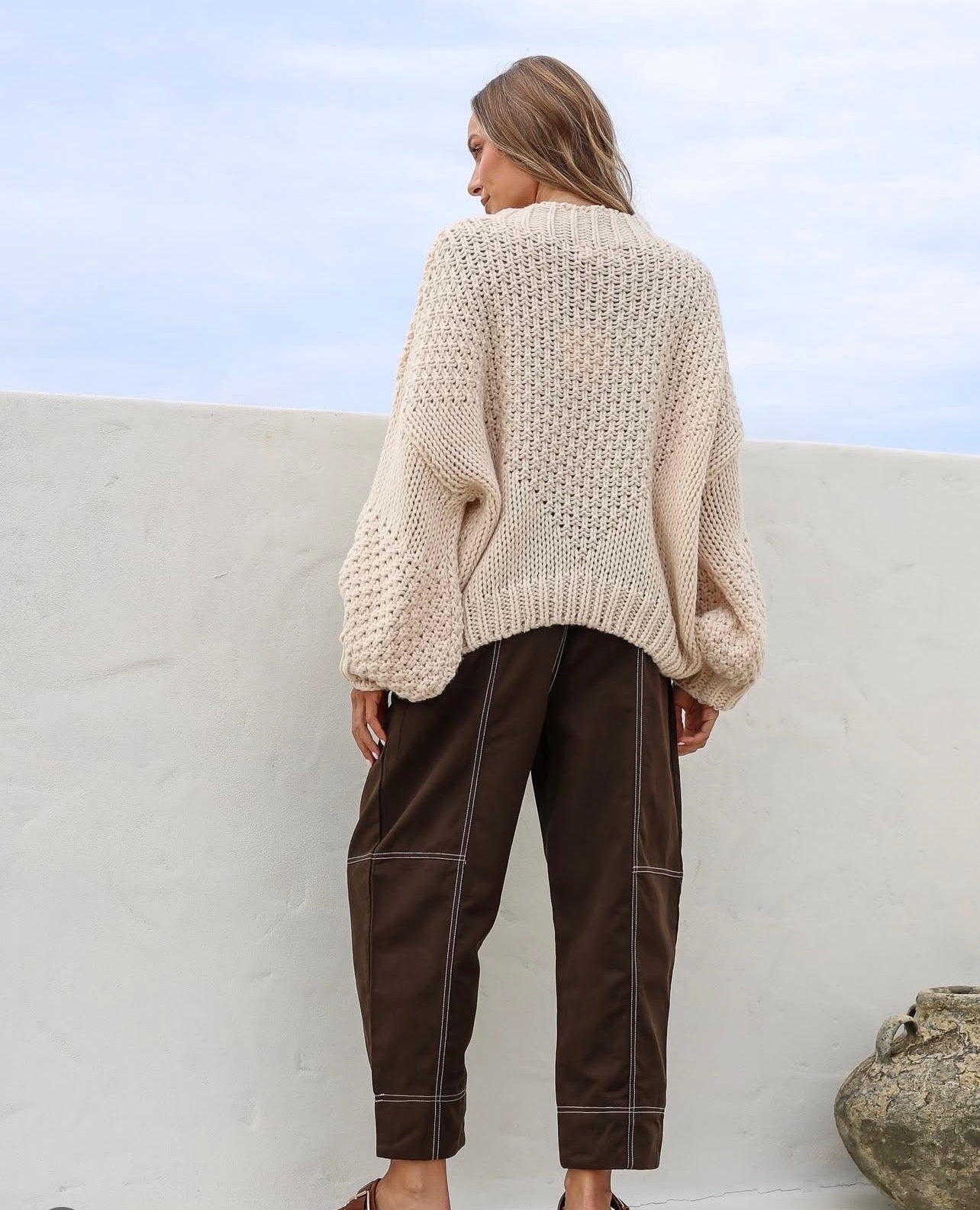 Getaway Block Knit - Beige