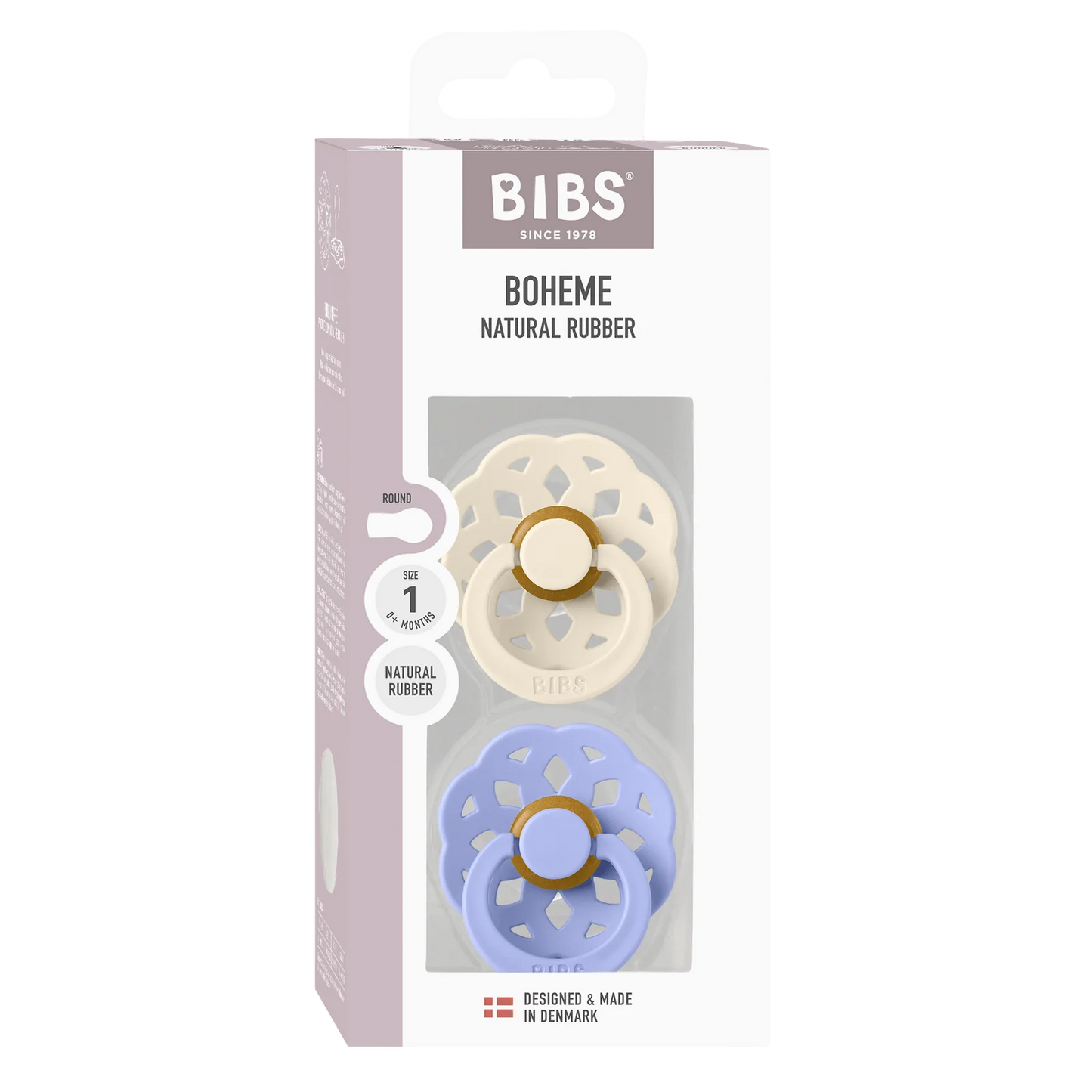 BIBS Dummies - Boheme S1 - Ivory/Hush (2pk)
