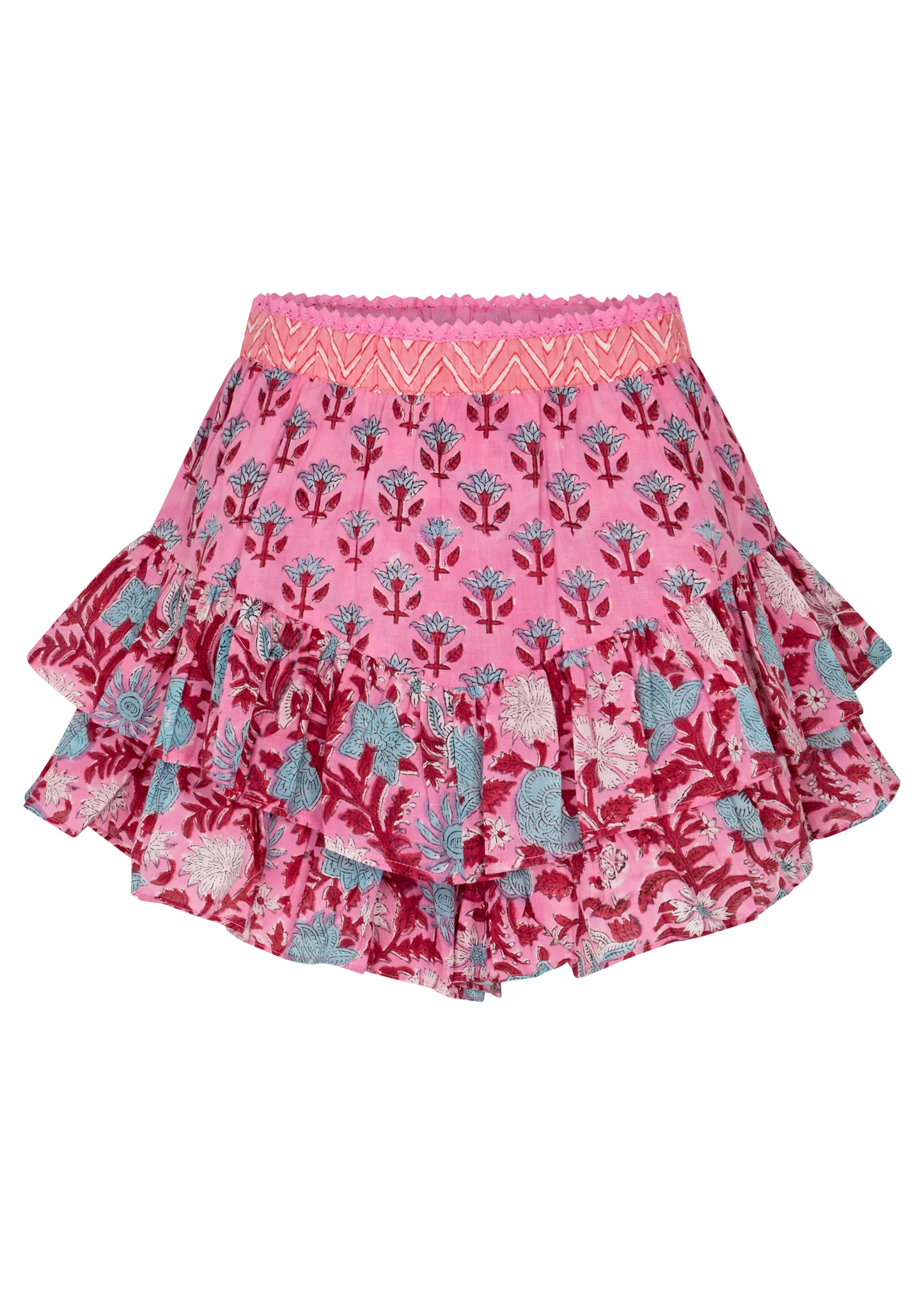 Kamala Block Print Fae Frill Skort
