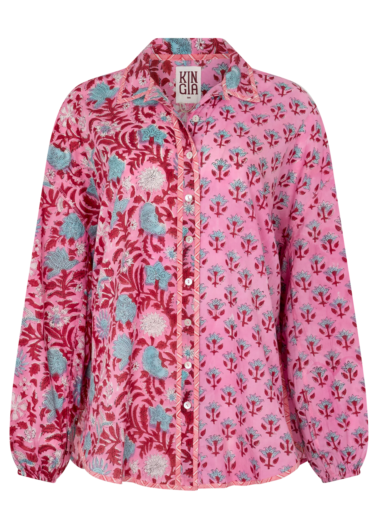 Kamala Block Print Chalm Shirt