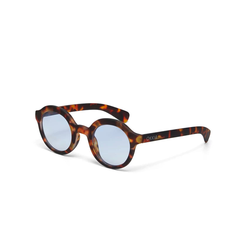 Lauro Round - Classic Havana/Blue Lenses