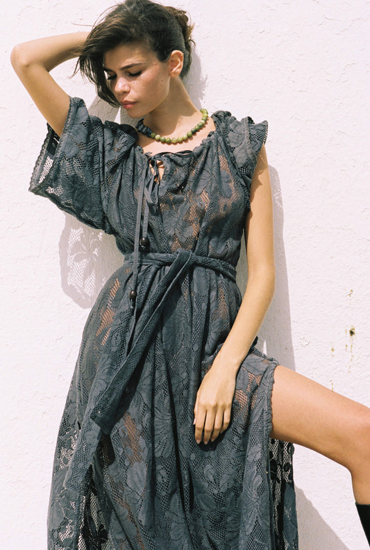 Midnight Lace Primavera Maxi Dress