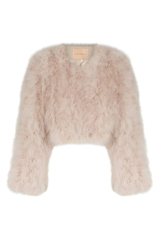 Manhattan Crop Jacket - Blush