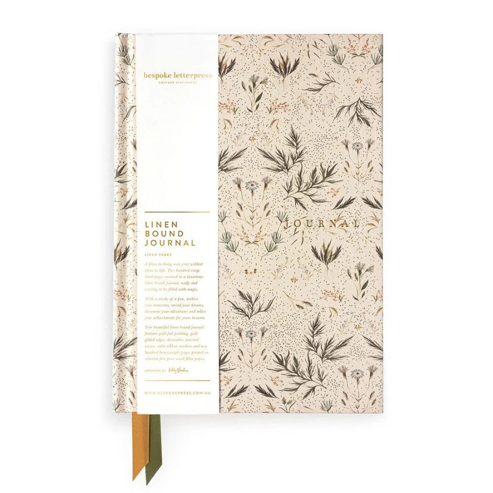 Linen Bound Journal - Meadow (Lined Journal)