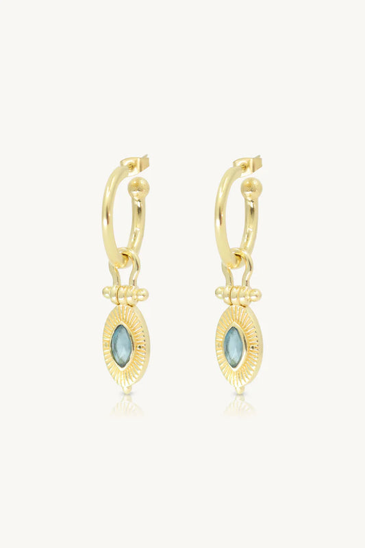 Radiance Apatite Gold Hoops