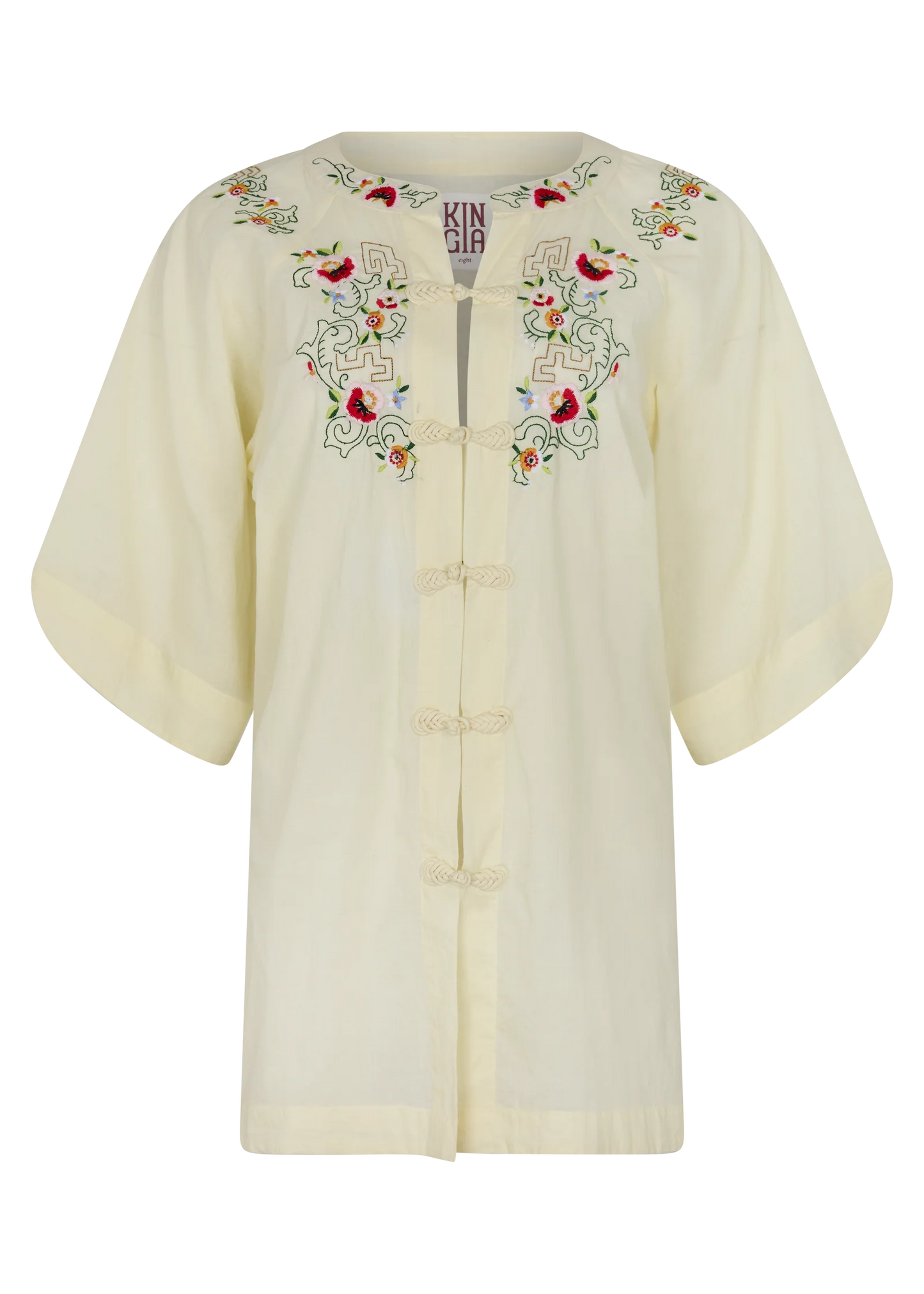 Reka Embroidered Berry Shirt