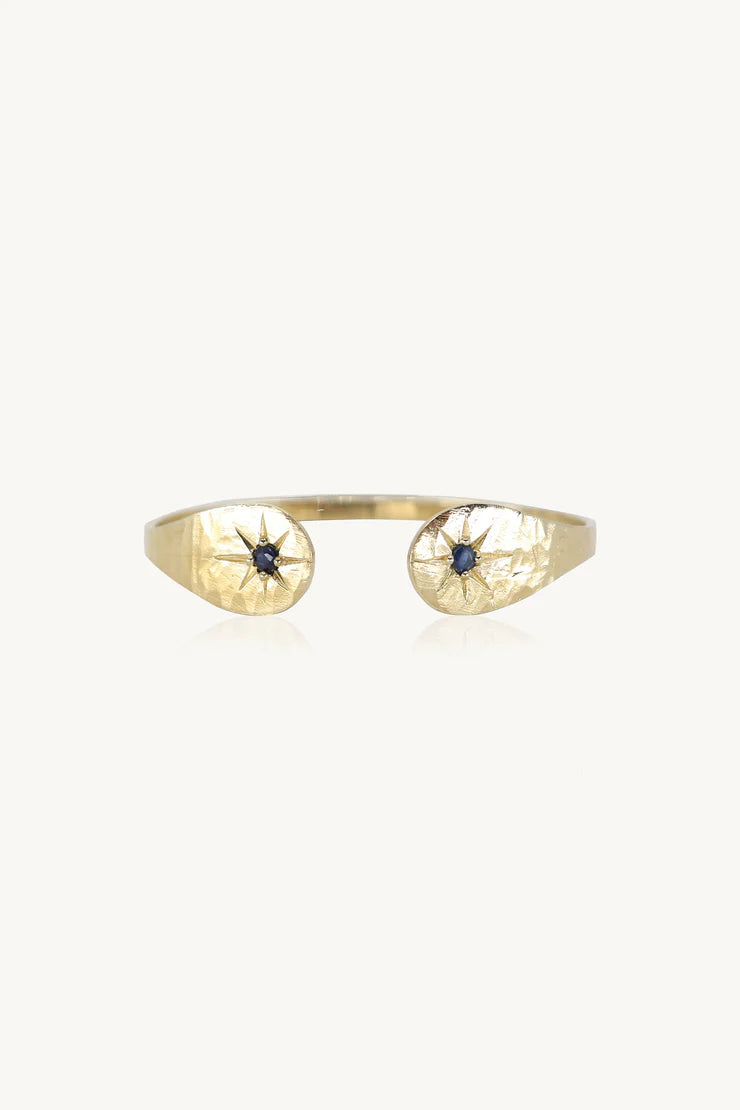 Sapphire Star Gold Cuff