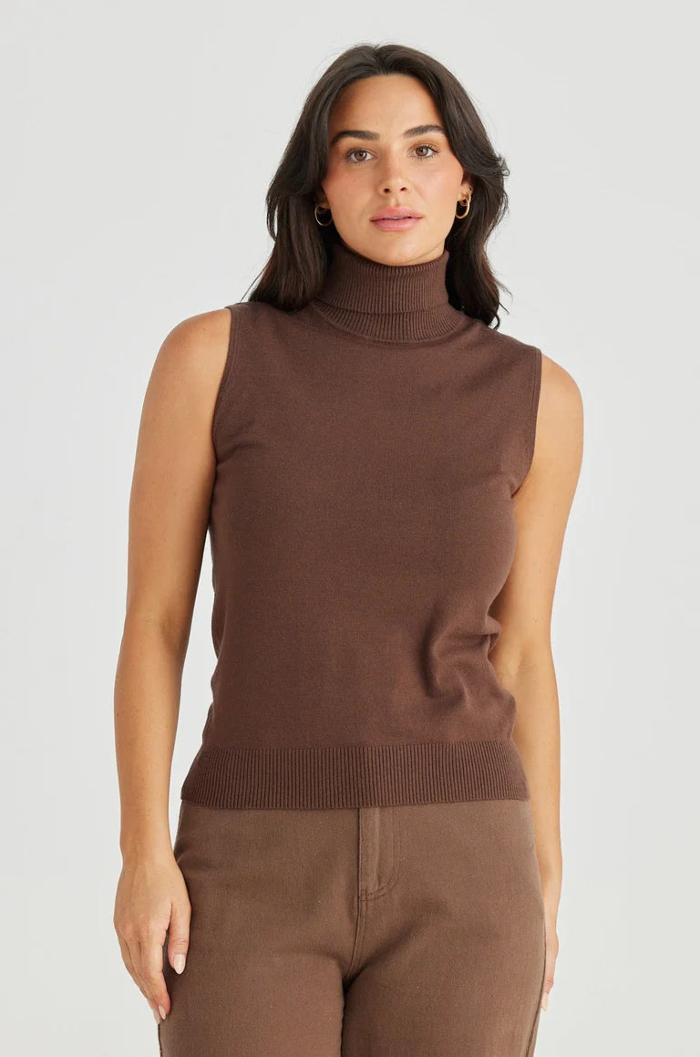 Skye Knit Top - Cacao