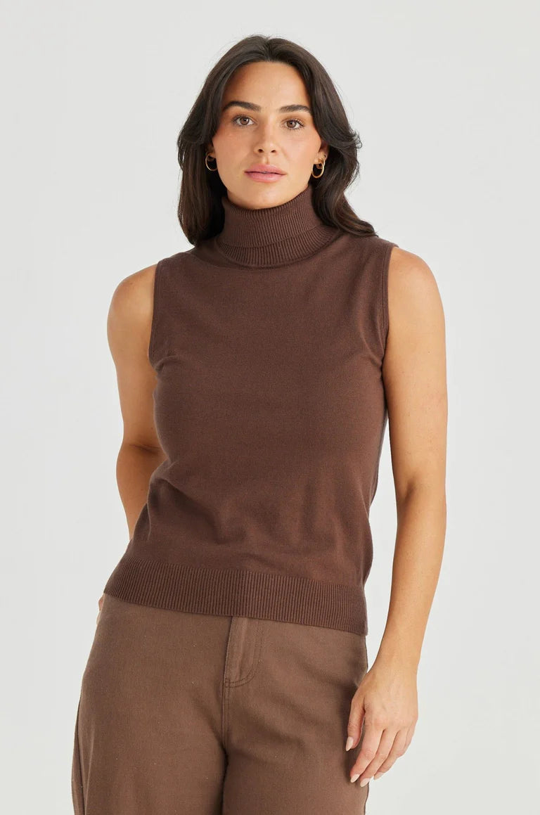 Skye Knit Top - Cacao