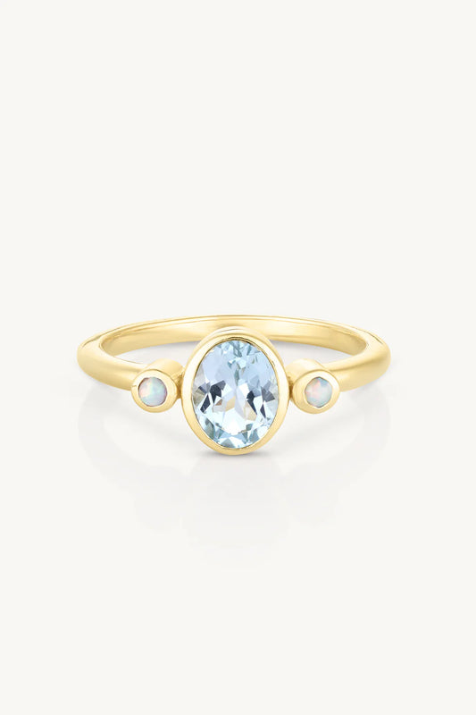 Sophia Sky Blue Topaz Gold Stacker