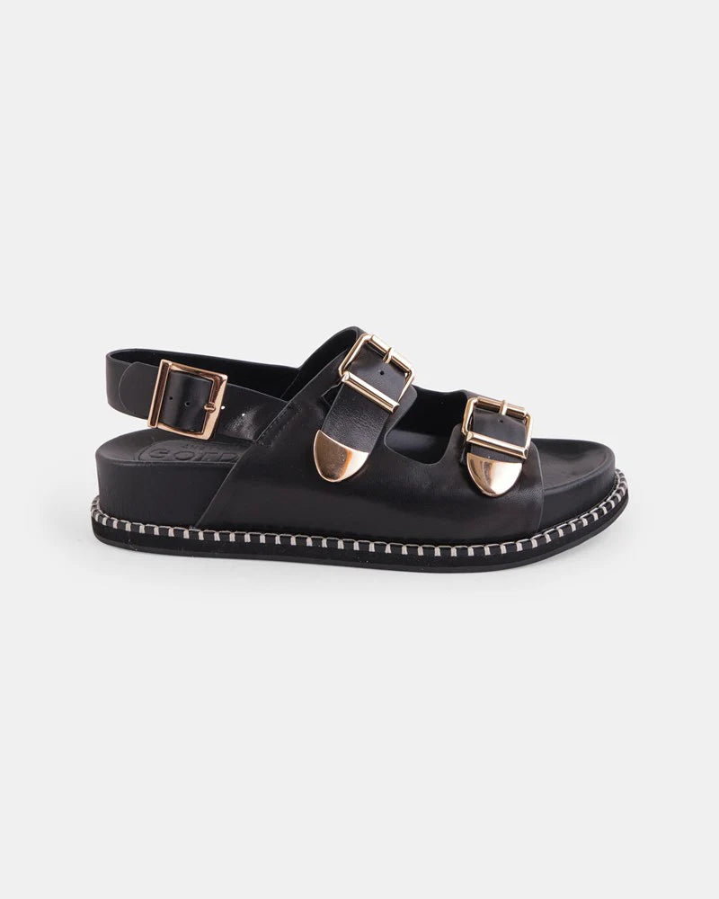 Stella Leather Sandal - Black