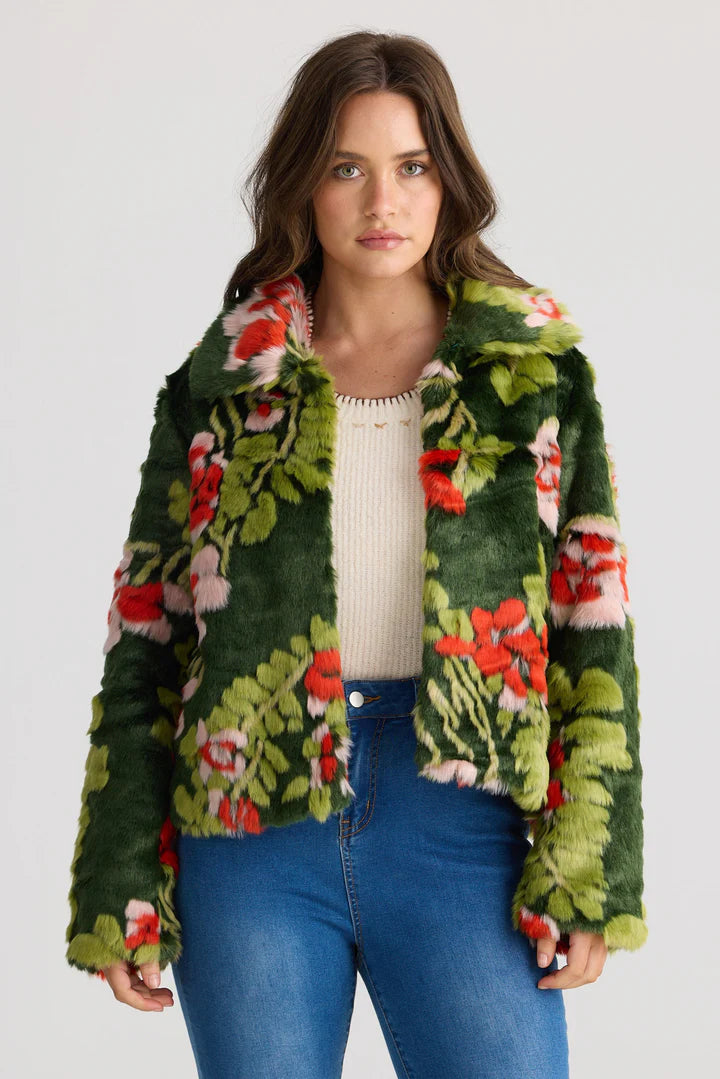 Stuart Jacket - Green Floral