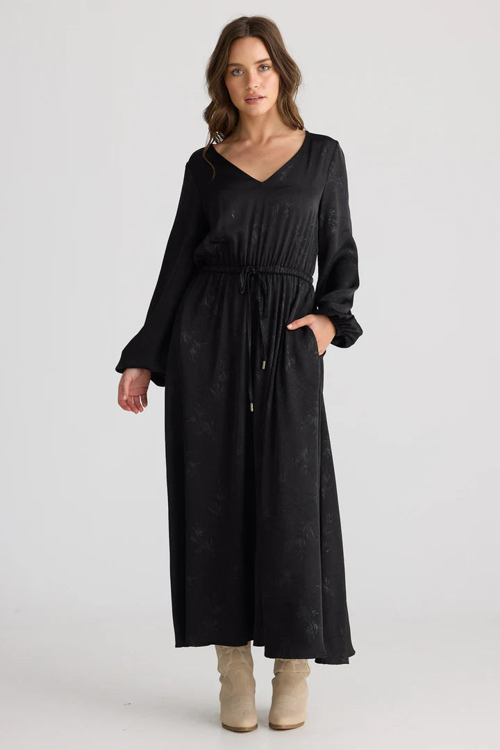 Aries Dress - Black Jacquard