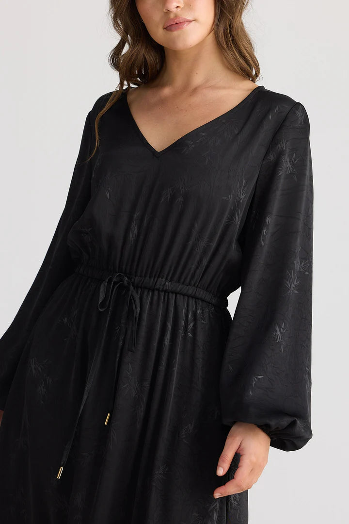 Aries Dress - Black Jacquard