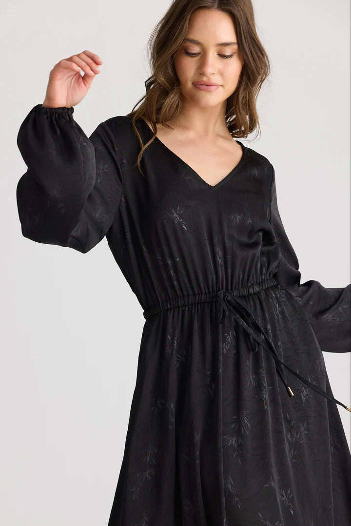 Aries Dress - Black Jacquard